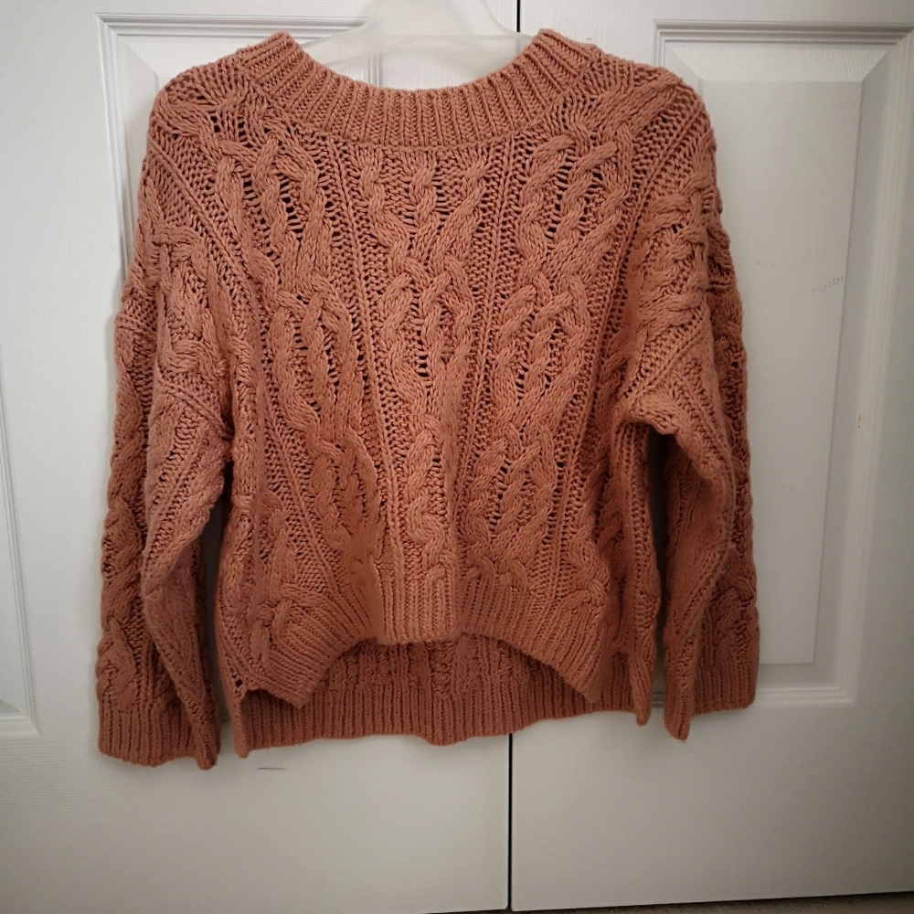 H&M acrylic wool blend brown sweater